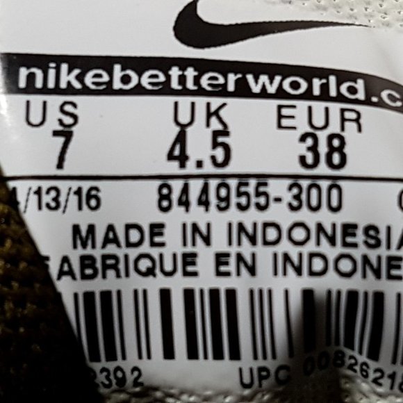 Nike Air Max Thea Sneaker Jaquard Olive/Dark Loden/Blue/Black, Womens Size 7 /38 - Picture 8 of 8